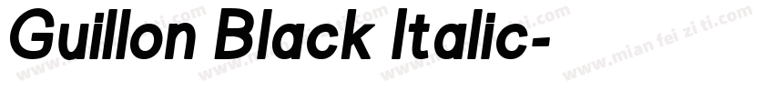 Guillon Black Italic字体转换